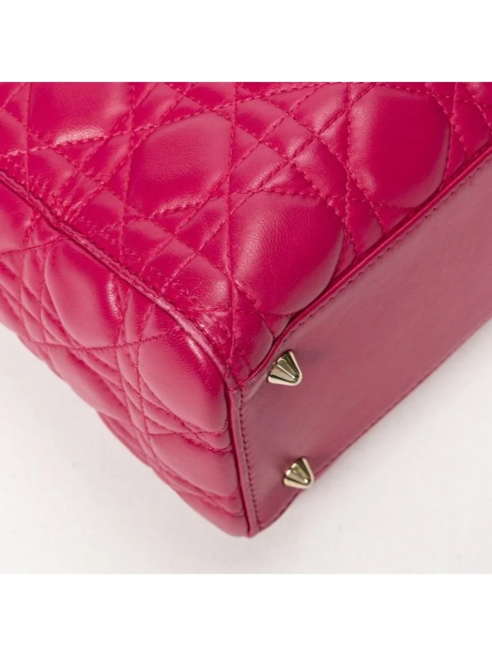 Dior Medium Lady Zip Fuchsia Cannage Lambskin Leather - Picture 8 of 10